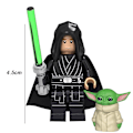 Miniatyrbilde 5 av 5: 8 stk/sett Star Wars byggeklosser Actionfigurer Luke Skywalker Mace Windu Montering Minifigurer Samleobjekter Fans Barn Gaver null null none