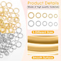 Miniatyrbillede 4 af 6: DIY Smykketilbehør 4600 Springringe Lukkede Ringe Åbne Ringe Ringe Smykketilbehør Silver