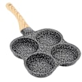 Miniatyrbillede 4 af 4: 4-Huls Omeletpande Non-stick Stegepander Morgenmad Pandekage Maker Til Induktionskomfur Gasblus