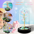 Miniatyrbild 5 av 6: Evig Blomma Glaslampskärm Ros Alla Hjärtans Dag Present till Flickvän Present Prydnad Simulering Blomma