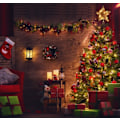 Miniatyrbilde 4 av 6: Juletrestjerne med Lys, Glitrende Juletrestjerne med LED Lys Ornament Fest Hjem Dekor Julepynt