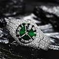 Miniatyrbild 2 av 3: Unisex Kristallklocka Mode Diamantklocka Herr Dam Helt Isbelagda Klockor Lyxig Diamantarmbandsur