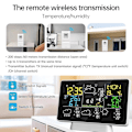 Miniatyrbild 4 av 5: Black Friday Wifi Väderstation Trådlös Inomhus Utomhus Hygrometer Termometer Temperatur Luftfuktighet Display Monitor Digitalt Väder Kompatibel eCast