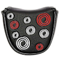 Miniatyrbild 1 av 2: Golf Head Guard Golf Mallet Putter Skydd Läder Huvudskydd Magnetisk Stängning{GKS} Simple black