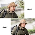 Miniatyrbilde 5 av 7: Super Bredde Solhatter for Menn Utendørs Fiske Bucket Boonie Hat Vanntett Pustende Mesh Caps for Vandring Reise Camping Hagearbeid & Båtsport Khak Green One Size