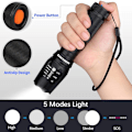 Miniatyrbilde 3 av 8: Super sterk lommelykt Vanntett XM-L T6 LED 3500LM