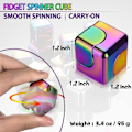 Miniatyrbilde 2 av 6: Fidget Spinner Toy Cube for Voksne, Metall Valentinsgave EDC Kule Skrivebordsdingser Kontor Sensorisk Leke