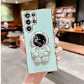 Miniatyrbillede 1 af 5: 6d Plating Astronaut Skjult Støtteben Cover Kompatibel Samsung Galaxy S23 Ultra/s23 Plus/s23 Med Kamerabeskyttelse Grøn Green S23 Plus