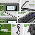 Miniatyrbilde 5 av 5: Nyeste Nødradio, 4000mAh Powerbank Solhåndsvevradio, AM/FM/WB/NOAA og Varsling Bærbar Værrradio