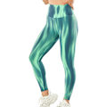 Miniatyrbillede 4 af 5: Højtaljede yogabukser Aurora printede løbetræningsleggings Grøn Green S