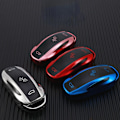 Pikkukuva 7 / 7: TPU-kotelo Tesla Model 3 Model X Model S Model Y Avaimenperäsuojukselle [GKS] red for model s