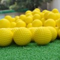 Miniatyrbillede 8 af 8: 42,6 mm Golfbold PU Blød Monolags Golf Træningsbold til Indendørs Træningstilbehør Gul 20 stk. 0.2