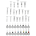 Miniatyrbild 3 av 5: 340 st 1/1,5/1,8/2,2/2,8/3,5 mm Terminal Pin Kabel Härdning Pin Hane Hona Bil Elektrisk Kontakt Set Bilkabel - Xin