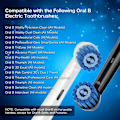 Miniatyrbild 6 av 11: 8-pack sensitive tandköttsvårdsborsthuvuden kompatibla med Oral B Braun eltandborste. Mjuka borststrån för överlägsen, skonsam rengöring 8pcs/Pack