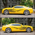 Miniatyrbillede 4 af 5: 2 stk. 94,4'' Universelle Flamme Grafiker Bil Auto Karosseri Sidesticker Flamme Racing