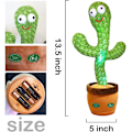 Miniatyrbilde 7 av 8: Dansende og Snakkene Kaktus Leke, Snakk og Gjenta Sang Solrik Kaktus Leke 120 Sanger for Baby 15S Spille Inn Din Lyd Syng+Dans+Opptak+LED