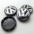 Miniatyrbillede 5 af 5: 4-pak - Volkswagen VW hjulkapsler / hjulnav-emblemer - bil sølv 56 mm