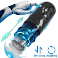 Miniatyrbilde 1 av 4: Mannlig Masturbasjon Push & Squeeze Roterende Sugekopp Sexleketøy, 3D Tekstur Auto Paddle Voksenleker[GKS]