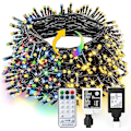 Miniatyrbilde 1 av 5: Lysende 300 LED Julelysstreng, 30,5 meter Koblebar Vanntett Varmt Hvit & Flerfarget Warm White & Multi-colored 300 LEDs
