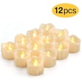 Miniatyrbillede 1 af 5: LED timerlys, 12-pak LED varmelys med timer, flimrende varmelys