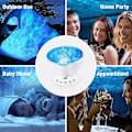 Miniatyrbillede 4 af 4: Ocean Wave Projektor, 12 LED Natlampe Med Justerbar Lysstyrke Fjernbetjening Timer 8 Lystilstande Mu