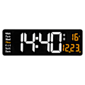 Miniatyrbild 1 av 5: LED Digital Väggklocka Elektronisk Väggdatum Väggmonterad Orange[GKS] Orange 16 in