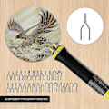 Miniatyrbilde 3 av 3: Pyrografi Brenner Sett Profesjonell Trebrenner 30 Tips