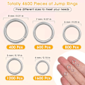 Miniatyrbillede 2 af 6: DIY Smykketilbehør 4600 Springringe Lukkede Ringe Åbne Ringe Ringe Smykketilbehør Silver