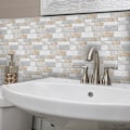 Pikkukuva 4 / 5: Imitation Marble Tile Brick Stickers Home Kitchen Wall Decoration, 24 PACK