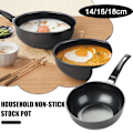 Miniatyrbillede 2 af 11: Non-stick Gryde Mini Induktionskomfur Non-stick Kasserolle Husholdning blackC 18 cm