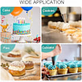 Miniatyrbilde 4 av 5: Sett med 6 store profesjonelle sprøytetipper (580, 2D, 2C, 1M, 1A, 6B) for sprøyteposer - dekorer og lag cupcakes, kaker, paier, kroketter
