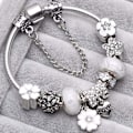 Pikkukuva 3 / 3: Uusi kuuma myynti Crystal Charm -rannekoru naisille Helmiä sopii alkuperäiseen rannekoruun Rannekoru Pandora Style Jewel 21CM