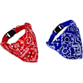 Pikkukuva 1 / 6: 2 kpl koiran kaulahuivia, viilentävä koiran kaulapanta, koiran bandana huivi, säädettävä koiran kaulapanta pienille ja keskisuurille koirille ja kissoille (punainen, sininen)
