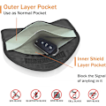 Miniatyrbilde 3 av 5: Signalblokkerende veske, [2-pakning] GPS RFID Faraday-veske Skjoldbur Holster Lommebokveske for mobiltelefon Personvernbeskyttelse og for bilnøkkel Anti-sporing