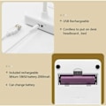 Miniatyrbillede 2 af 2: USB Genopladelig 2000mAh Batteridrevet Trådløs LED Bordlampe Touch Kontrol 3 Farver 6 Justerbar Lysstyrke Bærbar Skrivebordslampe[GKS]