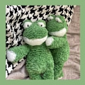 Miniatyrbilde 4 av 5: Grønn frosk plysj kosedyr, myk langbent frosk plysjleke,