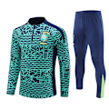 Miniatyrbillede 1 af 2: 2425 Ny Halv-Lynlås Fodbold Trænings Tøj Efterår/Vinter Sæt Til Voksne Og Børn Brasilien/Sø Blå Brasilien/Sø Blå Brazil/Lake Blue 10