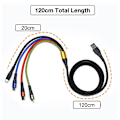 Pikkukuva 2 / 6: 4-in-1 USB-pikalatauskaapeli [120 cm pitkä] Monitoimikaapeli Type-C Micro Android -puhelimille
