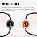 Miniatyrbild 4 av 5: Långdistans-touch-armband för par, vibration och ljus för kärlekspar armband C