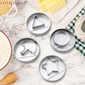 Miniatyrbillede 6 af 7: Koreanske Sukkerkonfekt-Fremstillingsværktøjer Rustfrit Stål Kageudstikkere Biscuitforme Sukkerspil Sæt Paraply Trekant Stjerne