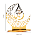 Miniatyrbilde 2 av 8: Eid Mubarak Akryl Ornament Ramadan Gull Måne Dekorasjon for