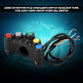 Miniatyrbilde 2 av 8: 22mm 12V Motorsykkel Joystick Bryter Frontlykt Blinklys Tåkelys Horn PÅ/AV Start Drep Bryter 0.1