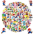 Pikkukuva 1 / 5: 100 kpl Mario Bros -tarra-setti, Super Mario vinyyli vedenpitävä S[GKS] B