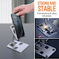 Miniatyrbilde 6 av 7: Vektjusterbar laptopholder i aluminiumslegering, grå [GKS] gray 135*85*25mm
