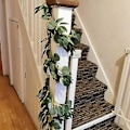 Miniatyrbilde 3 av 5: 2m Kunstig Sølv Dollar Eucalyptus og Willow Blad Ranker, Hengende Løv Garland for Hage