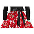 Miniatyrbillede 2 af 5: Julekjole til kvinder med V-udskæring Vintage Print Lang Style4 Style4 XXL