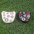 Miniatyrbillede 2 af 2: Golf Hovedbeskytter Golf Mallet Putter Beskyttelse Læder Hovedbeskytter Magnetisk Lukning{GKS} Simple black