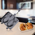 Miniatyrbillede 4 af 6: Japansk Fisk Formet Pandekage Dobbeltpande, Vaffelkage Maker Pan Fisk Formet Pandekage Dobbeltpande Form til Hjem DIY Madlavning Fest Dessert