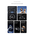 Miniatyrbillede 3 af 9: AI smart Bluetooth headset til real-time simultantolkning, kan afspille musik, let at bære, kompatibel med Apple og Android computere white