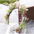 Miniatyrbilde 5 av 5: Blomsterkrone Blomsterkrans Hodebånd Hårkrans Blomsterkrans Blomsterkrans Hodeplagg Boho med Bånd Bryllupsfest